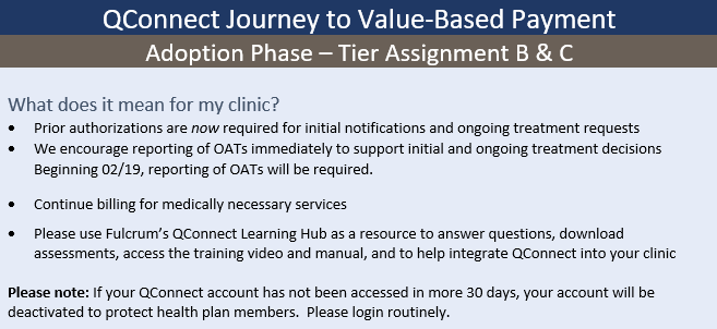 QConnect Journey to Value-Based Payment: Tier Assignment B & C